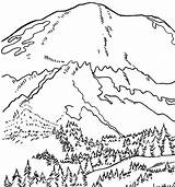 Coloring Mountain Mount Rainier Pages Rocky Mountains Everest Mt Glacier Print Template Printable Color Park Getcolorings National Designlooter Drawings Top sketch template