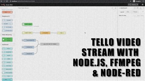 tello video stream     lines  code node js  ffmpeg youtube