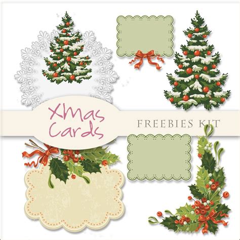 freebies xmas cards kit printable christmas cards  printable