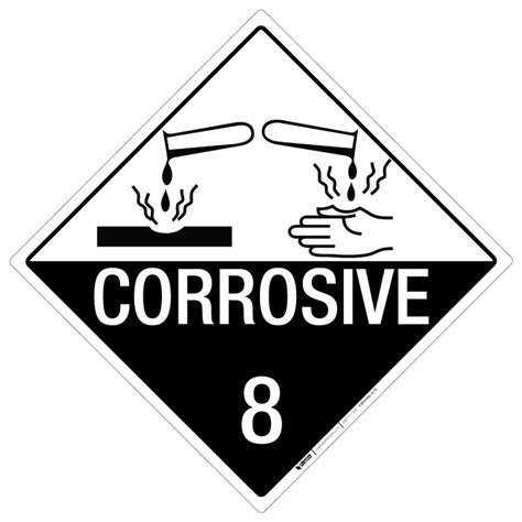 corrosive class  placard sign creative safety supply