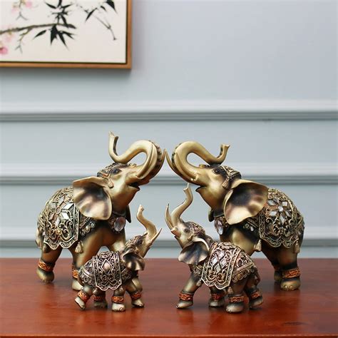 elephant figurines decorative brown elephant resin garden figures