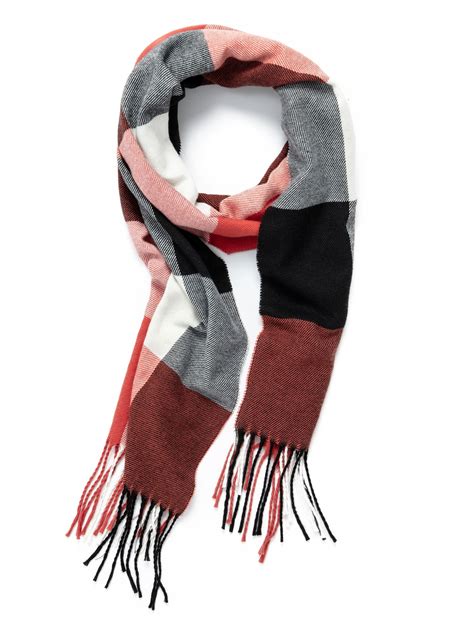 unisex plaid knit scarfs cashmere feel ultra soft classic scarf