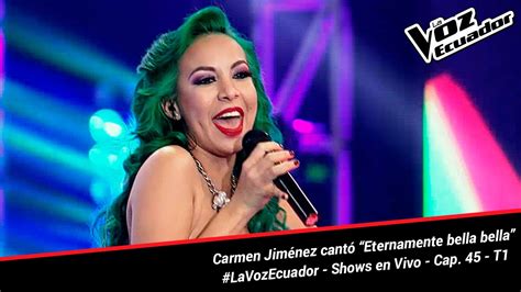 carmen jiménez cantó “eternamente bella bella” la voz ecuador shows