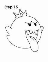 Boo Bros Nintendo Easydrawingtutorials Character Goomba Animation Kingboo Pulpo sketch template