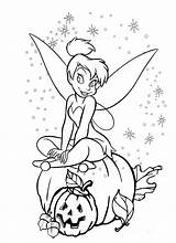 Halloween Coloring Pages Disney Tinkerbell Printable sketch template