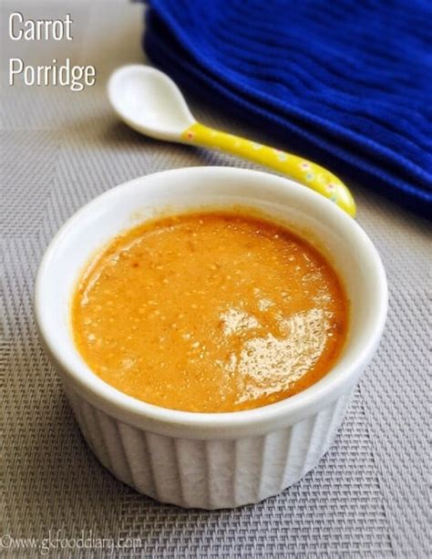 carrot porridge recipe  babies  toddlers