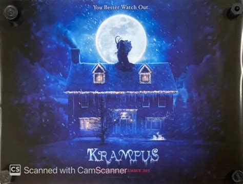 krampus quad  cinema poster  original  genuine