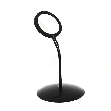 10x Magnifying Glass Stand With 9 Flexible Gooseneck Arm And Round