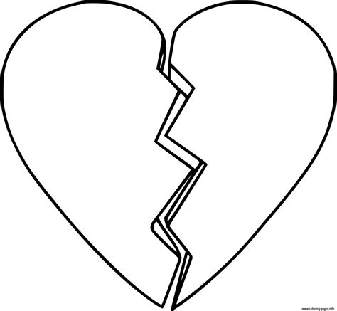 broken heart  coloring page printable pin  printable patterns