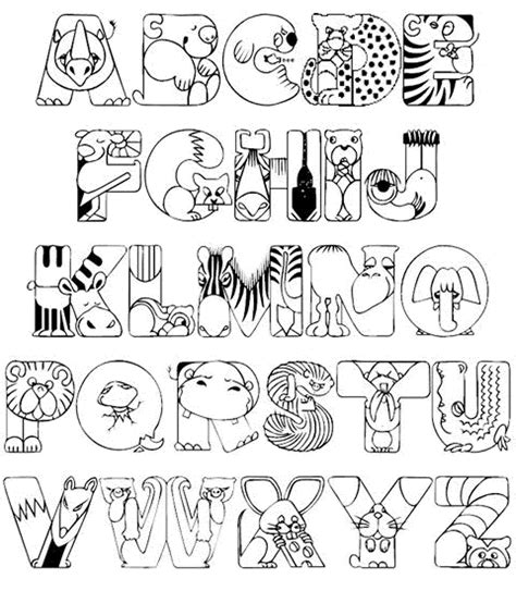abc coloring pages  printable  getdrawings