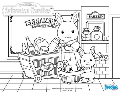 crafty sylvanian families coloring images  pinterest