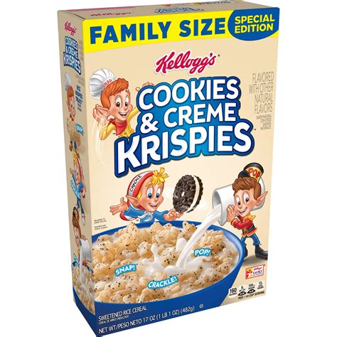 kelloggs cookies creme krispies breakfast cereal original family