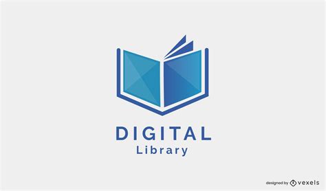 digital library logo design vector