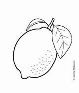 Lemon Coloring Pages Kids Printable Fruits Colouring Fruit Drawing Choose Board Sheets sketch template