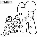 Pocoyo Pato sketch template