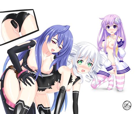 nepgear iris heart and black sister neptune and 1 more drawn by