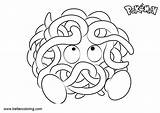 Tangela Pokemon Coloring Pages Printable Kids Color sketch template