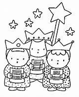 Koningen Drie Driekoningen Kerst Dagen Rois Magos Trois Konige Ausmalbilder Reis Rosca Coloriages Zingen Malvorlagen Kings Coroa Flevoland Animaatjes Natal sketch template
