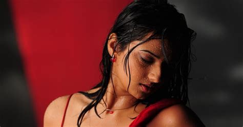 Telugu Cinema Wallpapers Isha Chawla Hot Wet Red Saree Stills Prema