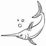 Zwaardvis Schwertfisch Ausmalbilder Swordfish Ausmalbild Malvorlage Stemmen sketch template