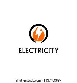 electricity logo sign design stock vector royalty   shutterstock