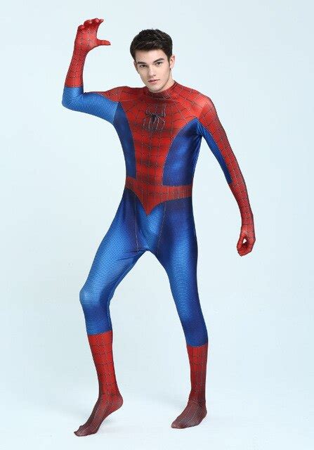 2017 new spider man cosplay costume 3d printing full body halloween