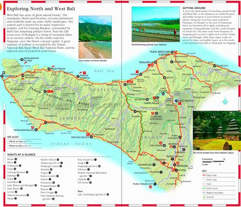bali attractions map   printable tourist map bali waking tours maps