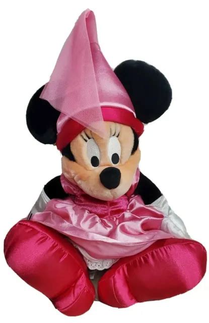 minnie mouse beanbag stuffed animal walt disney world plush pink