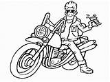 Cartoon Motorcycles Motorcycle Coloring Pages Library Clipart sketch template