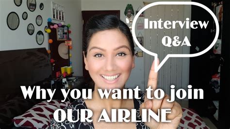 Cabin Crew Interview Qanda Why You Want To Join Our Airline Youtube