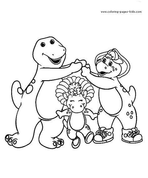barney color page coloring pages  kids cartoon characters