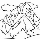 Coloring Mountain Pages Everest Mount Color Mountains Drawing Snowy Rocky Range Kilimanjaro Printable Scenery Peak Clipart Kids Bible Nature Mt sketch template