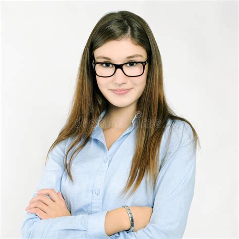 Pretty Girl With Glasses Stock Image Image Of Female