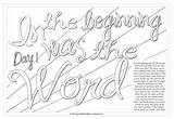 Beginning Coloring Pages John Word Bible God Colouring Wordpress Sheets Printable Kids Words sketch template