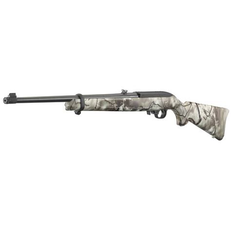 ruger  carbine  lr  threaded barrel  wild camo rock star synthetic stock  mag