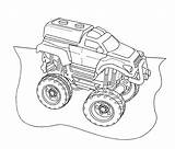 Monster Truck Simple Easy Coloring Pages Template Coloringpagesonly sketch template