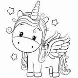 Unicornio Einhorn Ausmalen Unicorno Colorare Kawaii Outlined Cute Gatto Grafiken Outline Alas Pájaro Symbole Clipart sketch template