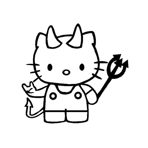 kitty coloring page  devil  print  color
