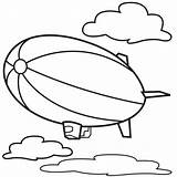 Coloring Zeppelin Pages Blimp Color Air Goodyear Balloon Hot Bulkcolor Template sketch template