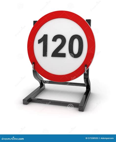 road sign speed limit  stock illustration illustration  road attention