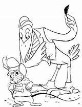 Coloring Dumbo Pages Crow Timothy Printable Mouse Rat Seeks Help sketch template