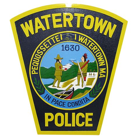 watertown police patch plaque