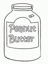 Butter Peanut Jelly Coloringhome sketch template