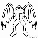 Coloring Bigfoot Cryptid Mothman Clipart Pages Cryptids Popular Designlooter Clipground Library sketch template