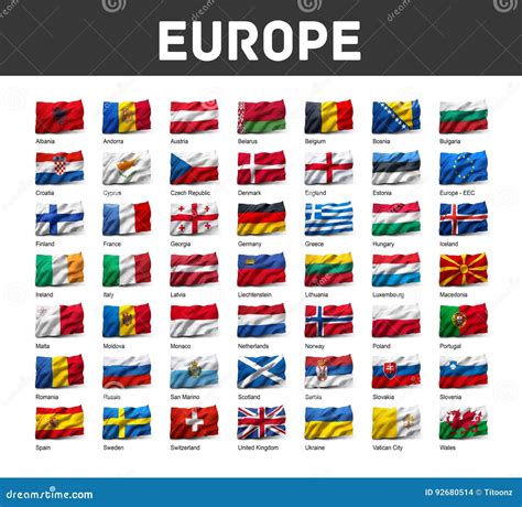 insieme delle bandiere europee illustrazione  stock illustrazione  naturalizzisi