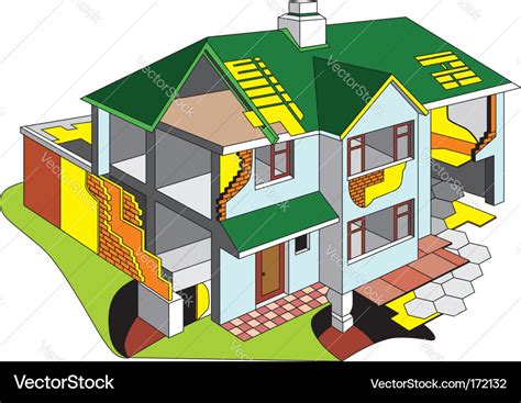 house diagram royalty  vector image vectorstock