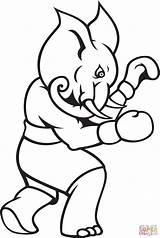 Boxing Coloring Pages Elephant Printable Clipart Olympic Disegni Pugile Categories Library Popular Books Supercoloring Seal Similar sketch template