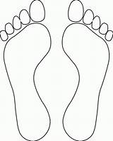 Coloring Foot Pages Bottom Clipart Popular sketch template