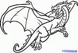 Dragon Coloring Pages Flying Cute Easy Cartoon Library Clip Drawings Dragons sketch template