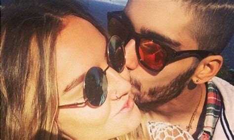 sticking together zayn malik kisses fiancée perrie edwards in